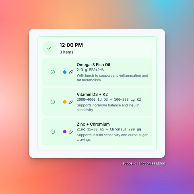 Supps.io app screenshot